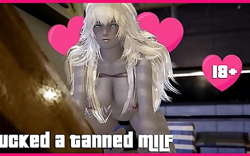 日焼けした熟女の魅力を刺激的な3D変態の出会いで体験する